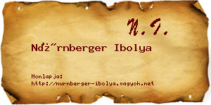 Nürnberger Ibolya névjegykártya